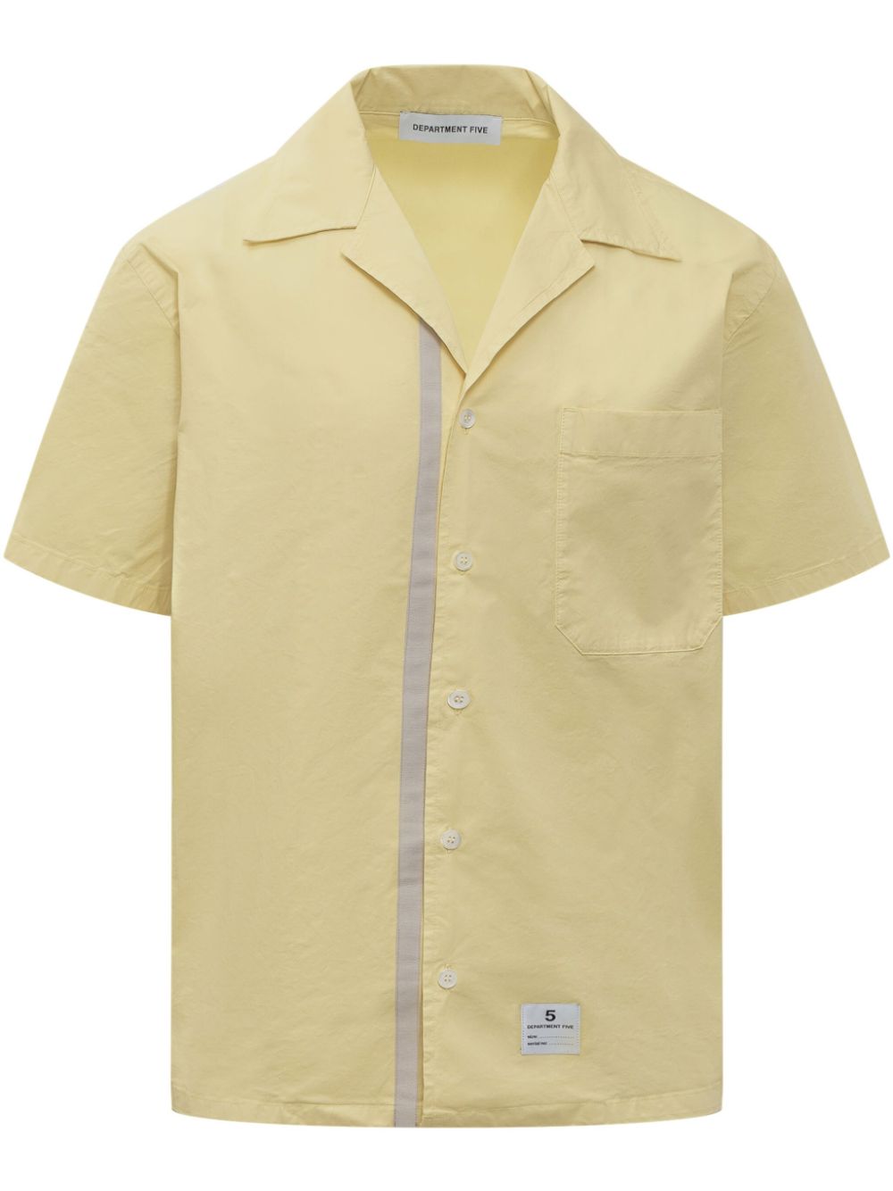 Department 5 logo-patch shirt - Yellow