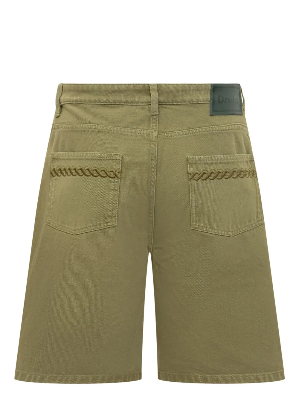 Drôle De Monsieur Khaki 'le Short Denim' Denim Shorts In 绿色