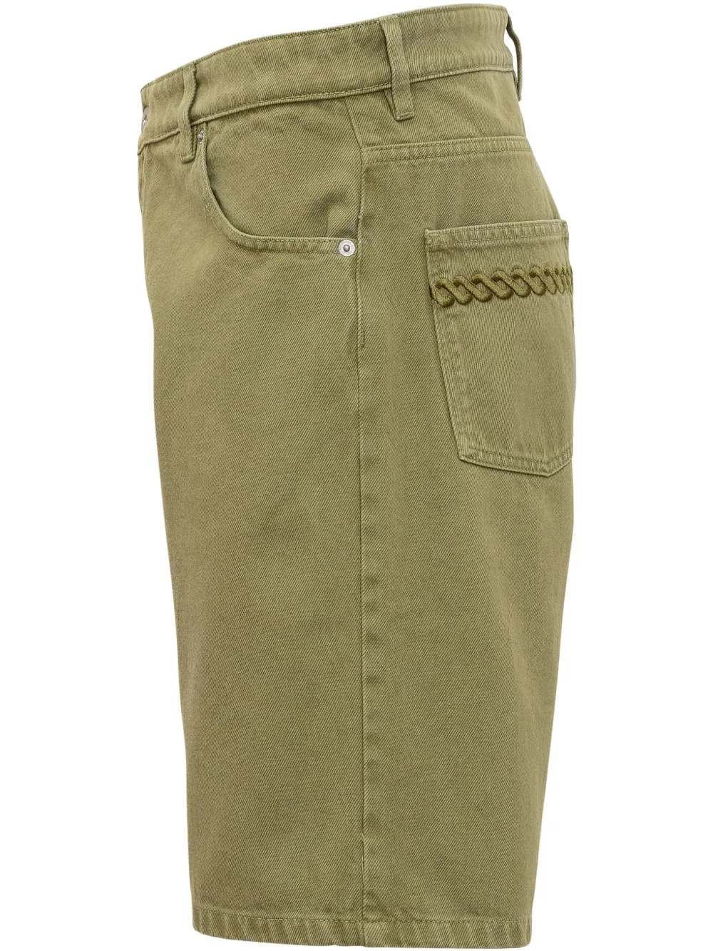 Drôle De Monsieur Khaki 'le Short Denim' Denim Shorts In 绿色