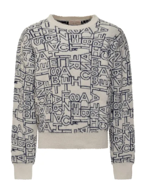 Elisabetta Franchi La Mia Bambina logo-jacquard sweater