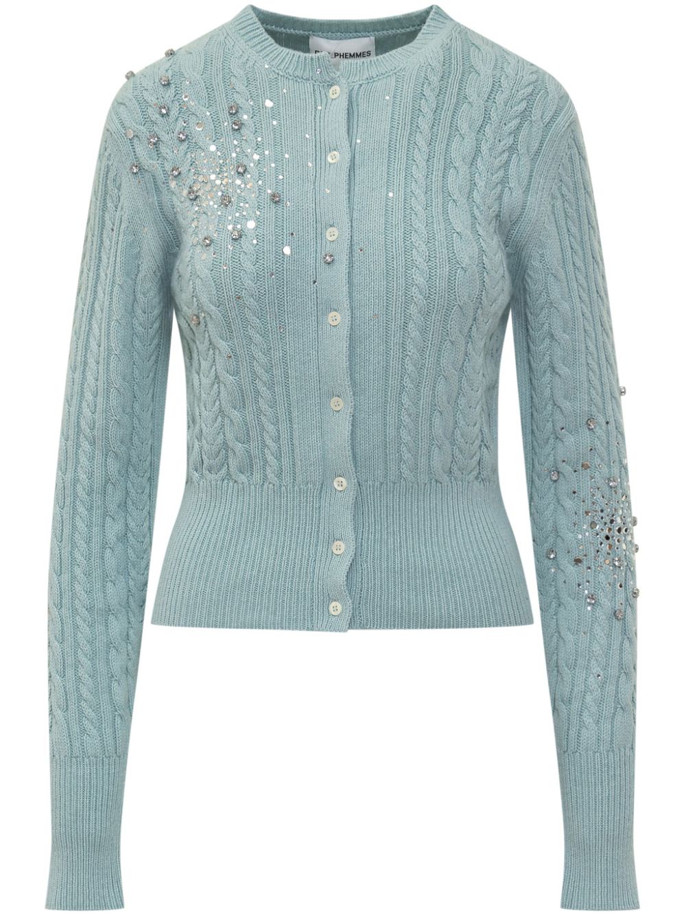 DES PHEMMES rhinestone-embellished cardigan