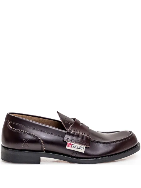 college leather loafers