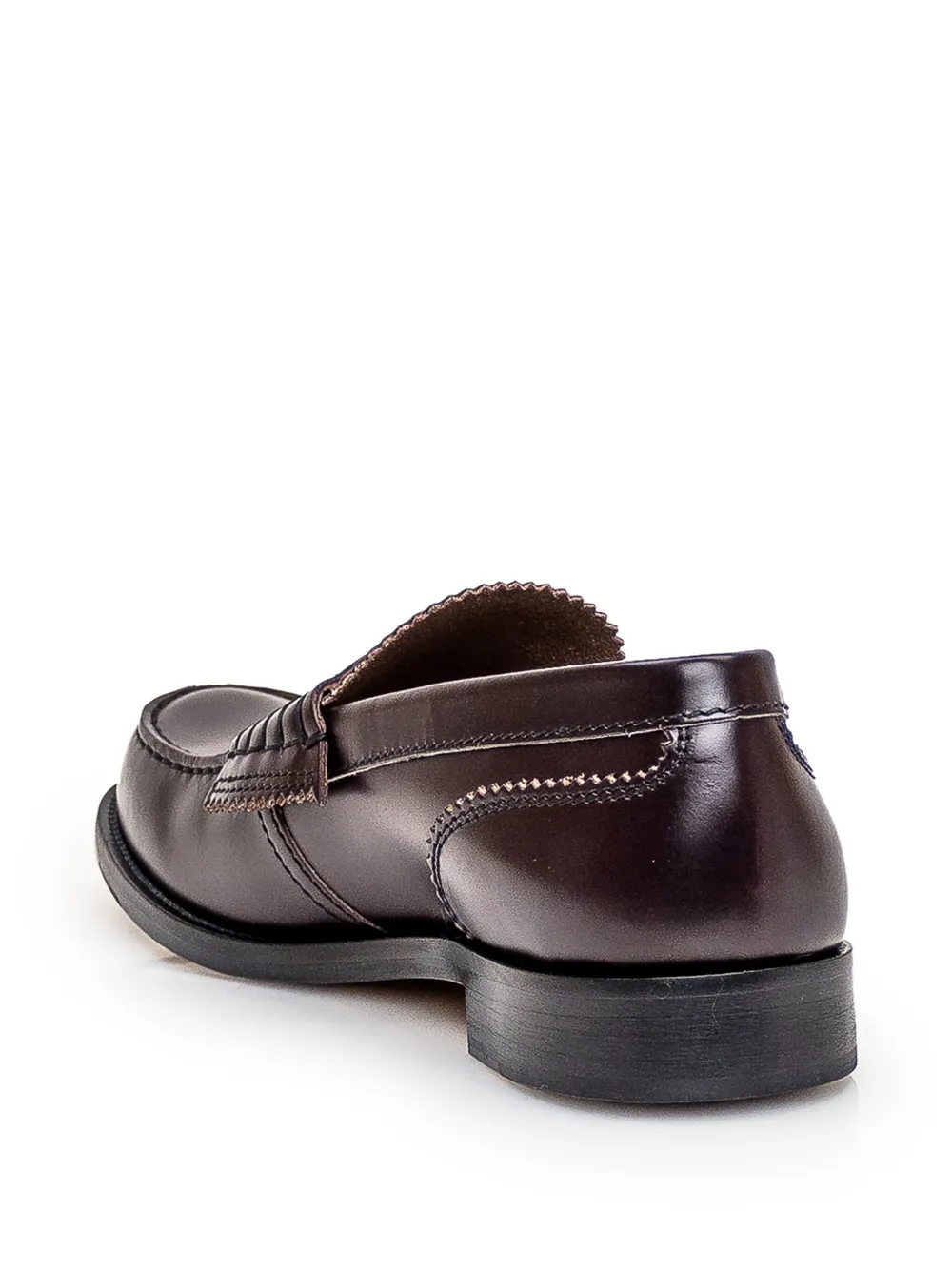 college Leren loafers Bruin