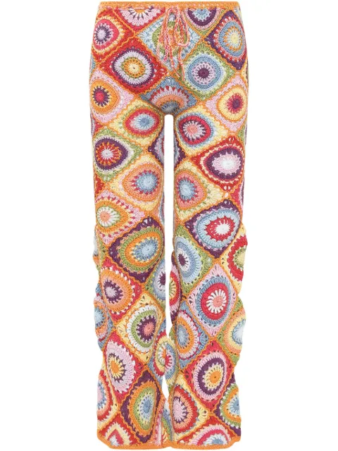 MIXIK pantalones bordados