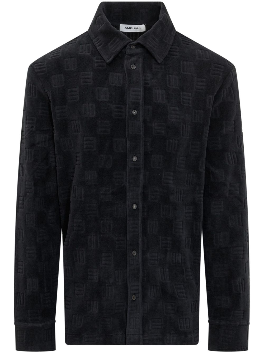 AMBUSH monogram-pattern shirt - Black