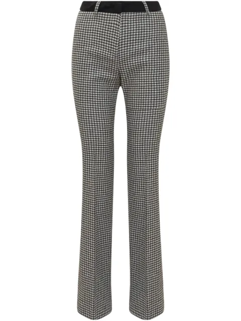 L'Autre Chose pantalones rectos con motivo pied de poule