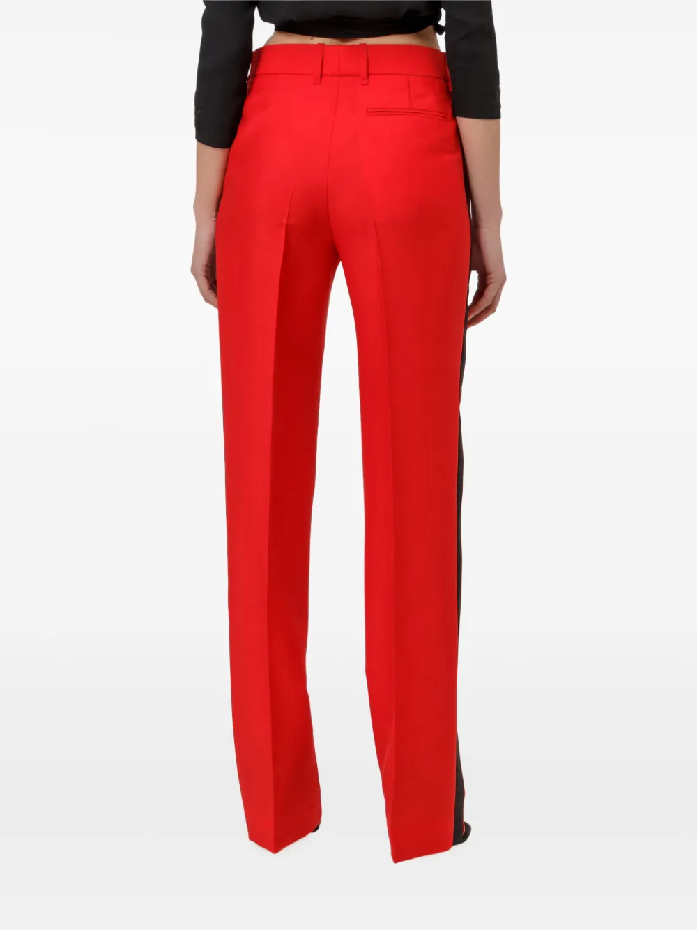 Shop Calvin Klein Straight-leg Trousers In Rot