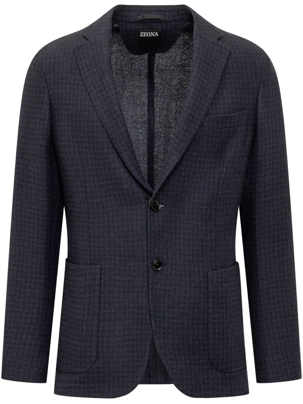 houndstooth-pattern blazer