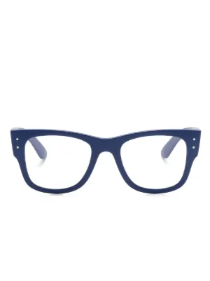 Off-White Eyewear スクエアメガネフレーム | ブルー | FARFETCH JP