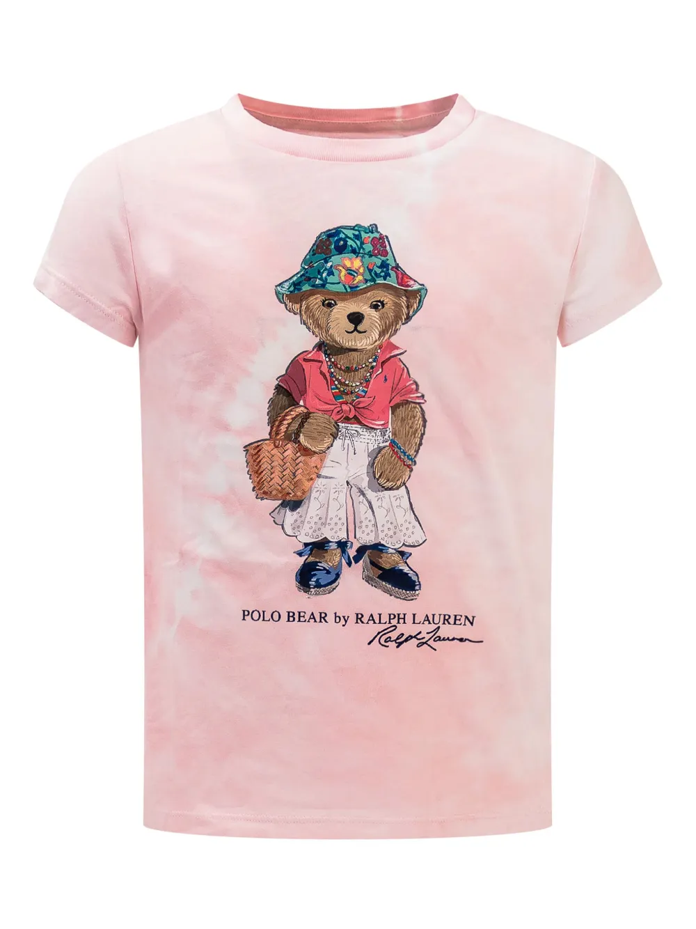 POLO RALPH LAUREN KIDS T-shirt met teddybeerprint Roze