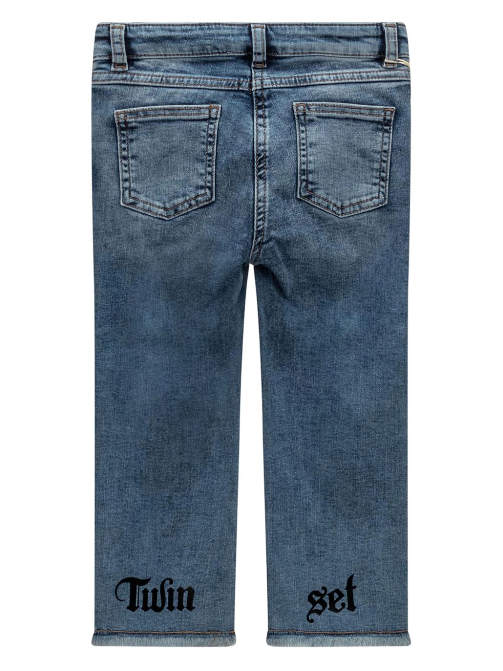 TWINSET Kids logo-print jeans - Blauw