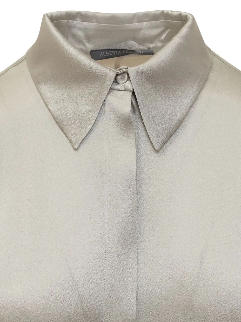 Alberta Ferretti Satijnen blouse Grijs