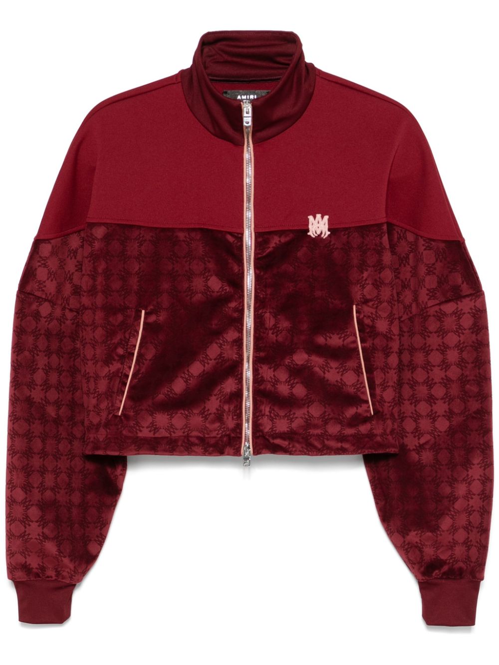 AMIRI MA-monogram velvet jacket - Red