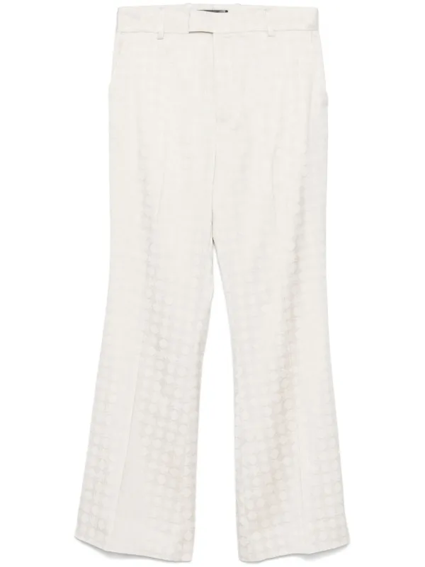 Amiri Ma-monogram Flared Trousers in Neutrals