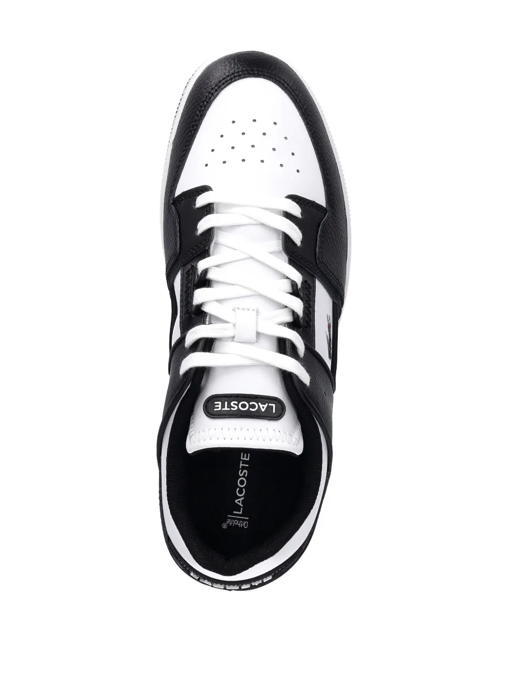 Lacoste Court Cage Trainers Black In White