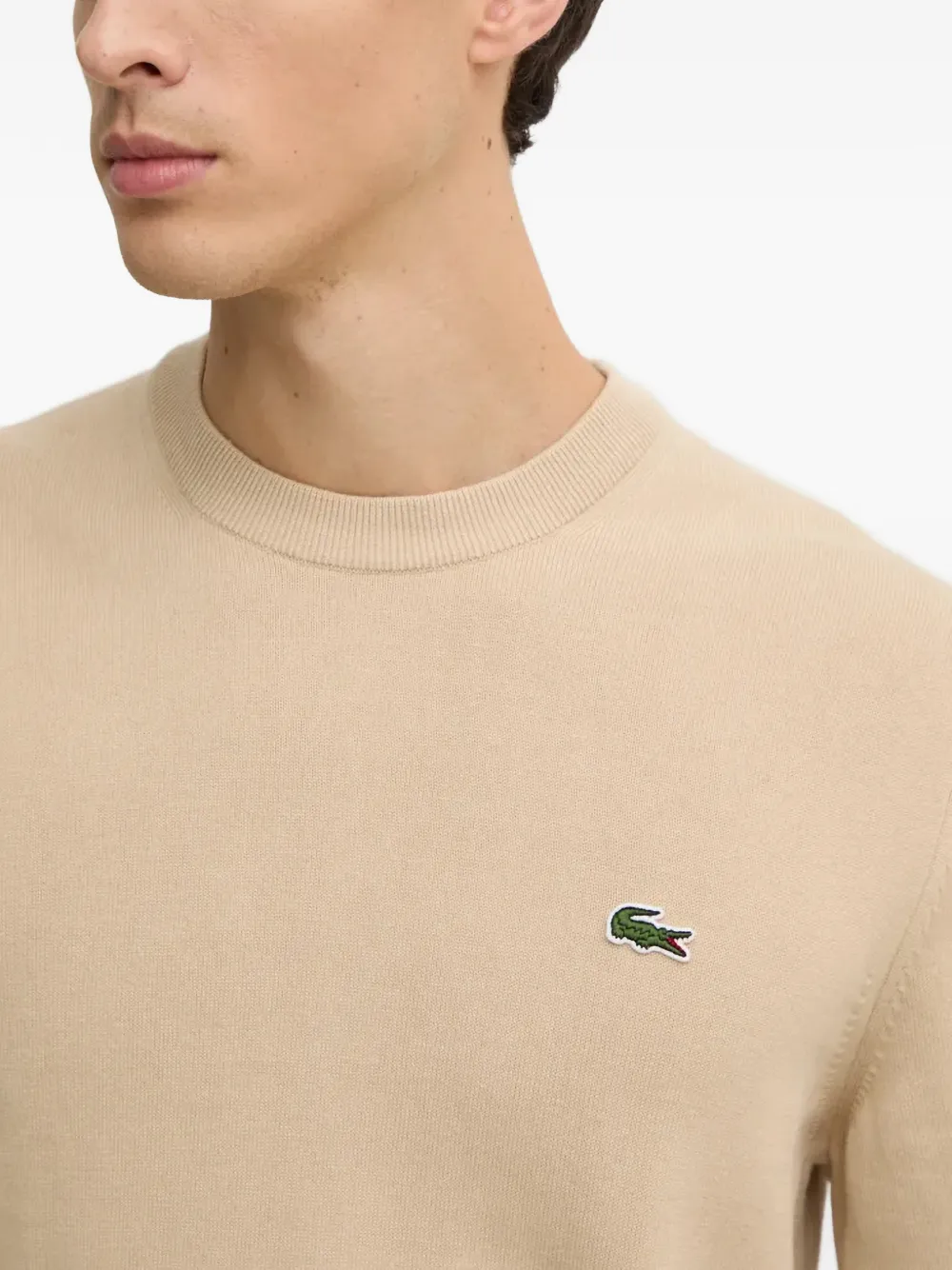 Lacoste Sweater met ronde hals Beige