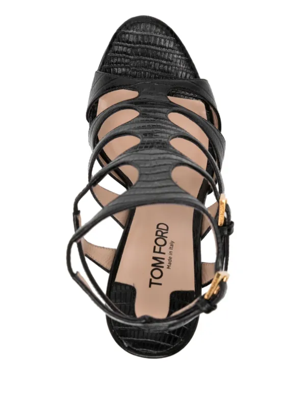 【関税＆送料込み】Tom Ford Paradis 105Mm Sandals TOM FORD 105mm Paradis Sandals | Black | FARFETCH GE