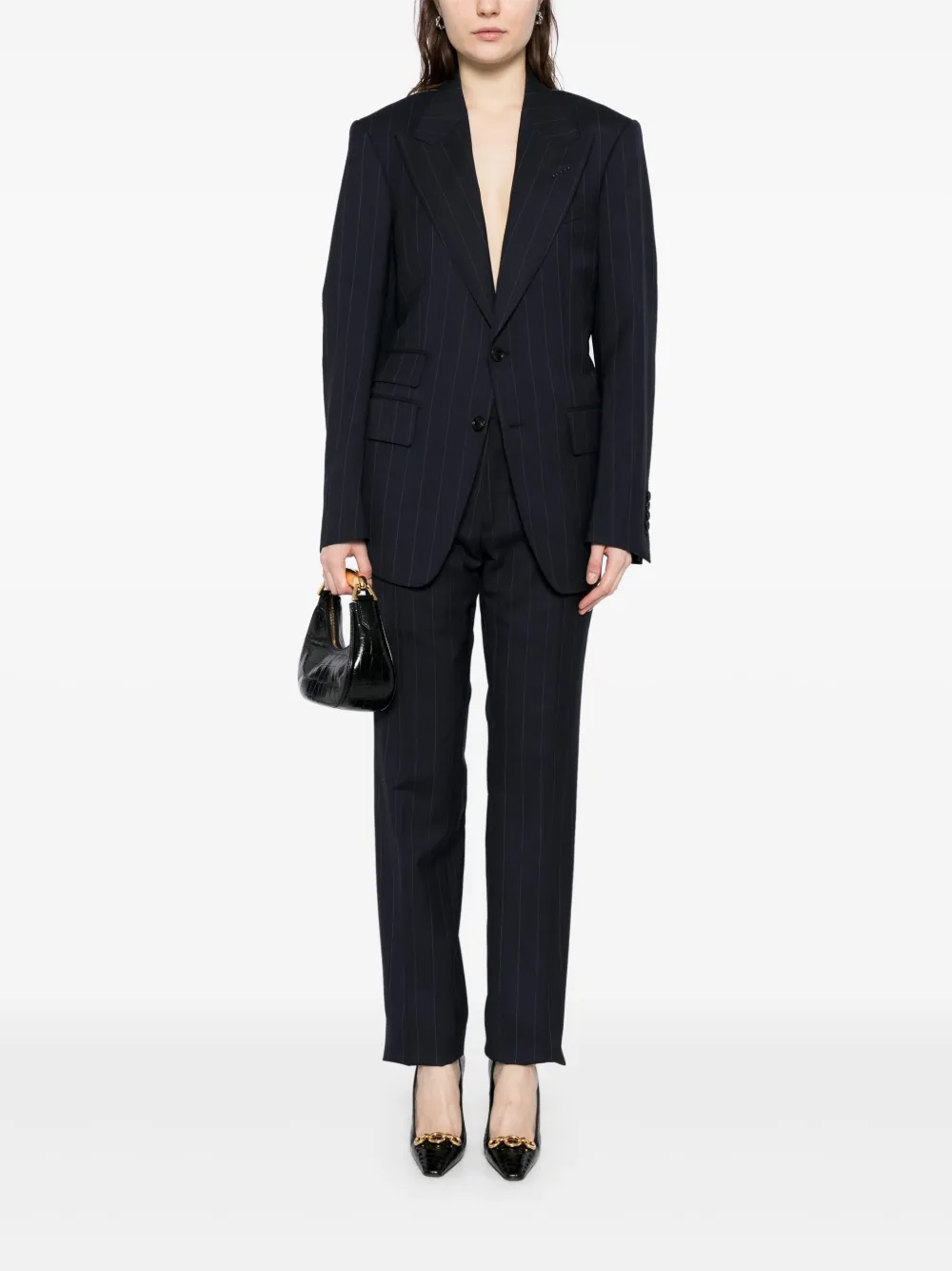 TOM FORD STRIPED SINGLE-BREASTED SUIT