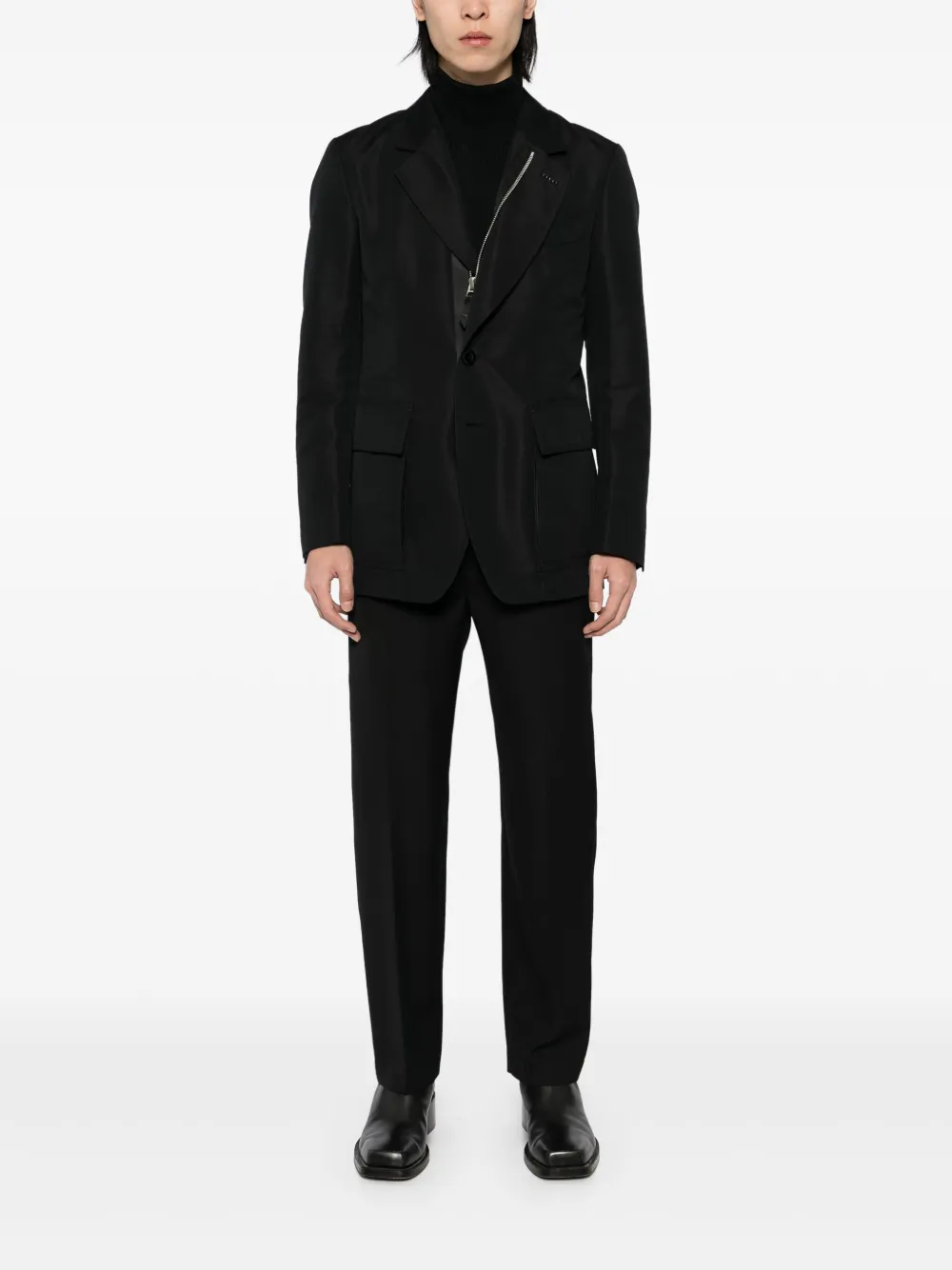 TOM FORD Blazer met enkele rij knopen - Zwart