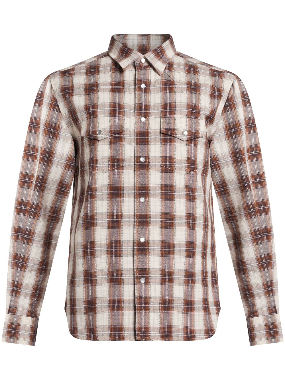 TOM FORD plaid-check shirt - Brown