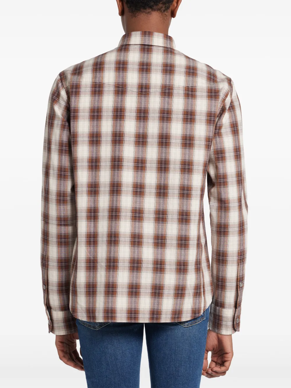 TOM FORD Geruit overhemd Bruin