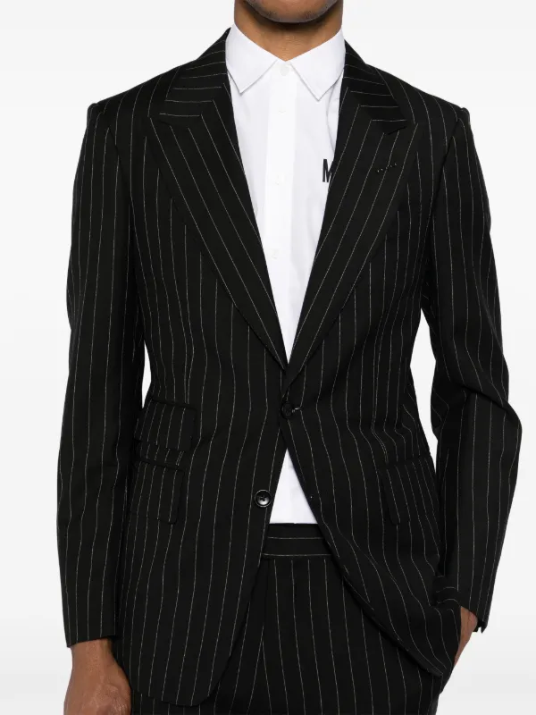 TOM FORD Striped Suit | Black | FARFETCH