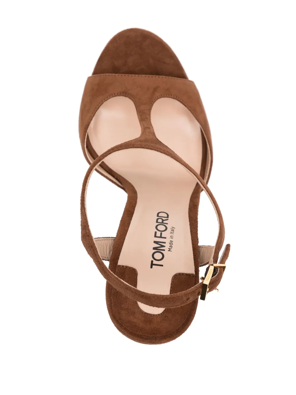 Tom Ford Angelina T-strap Platform Sandal In Brown