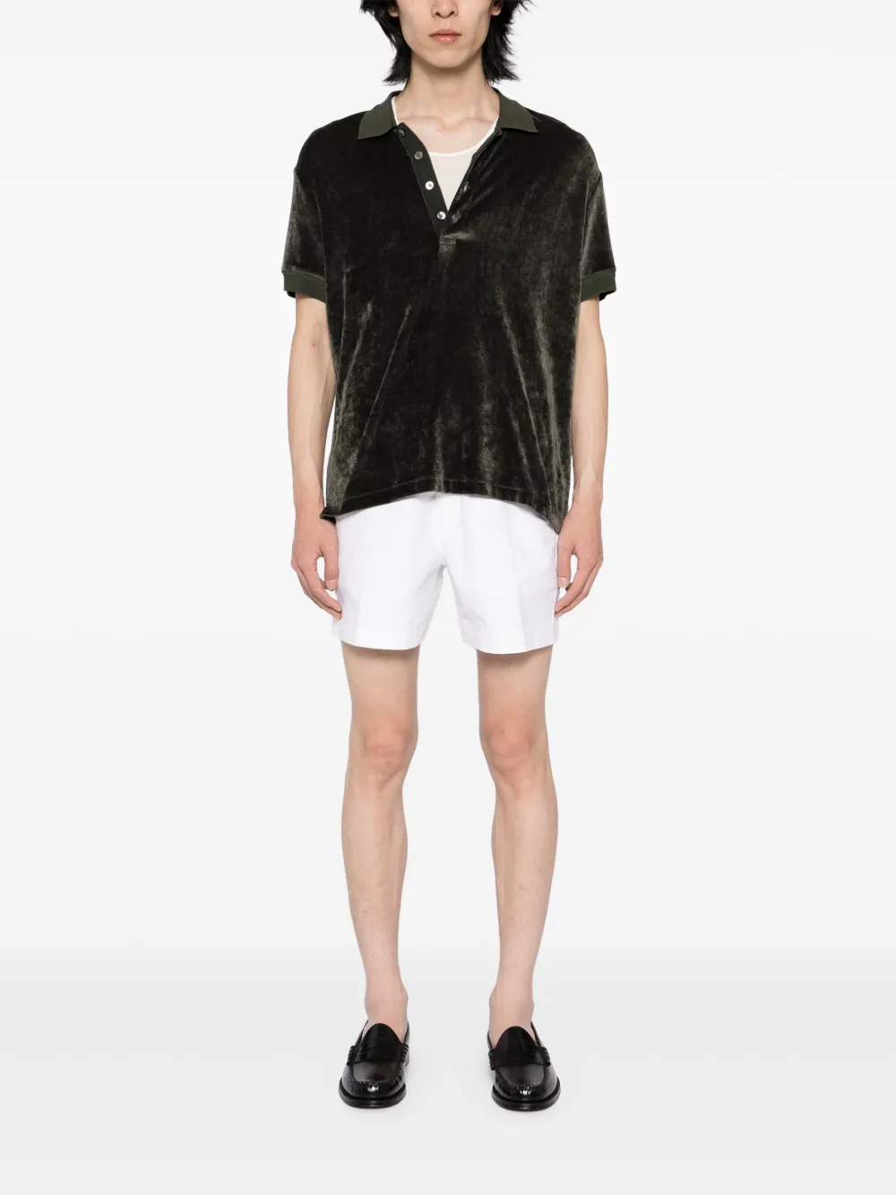 TOM FORD Katoenen satijnen shorts - Beige