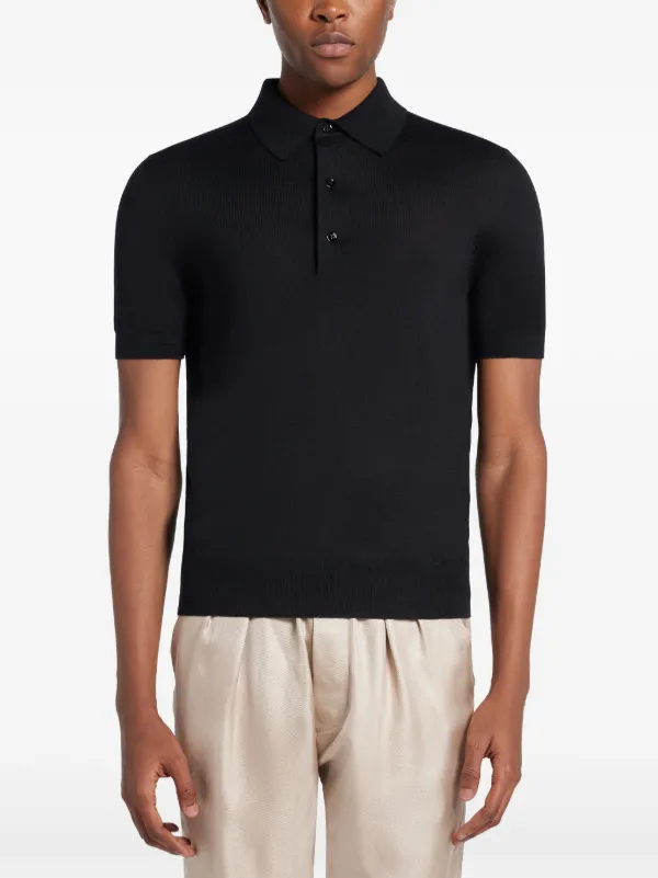 TOM FORD Short Sleeve Polo Shirt | Black | FARFETCH