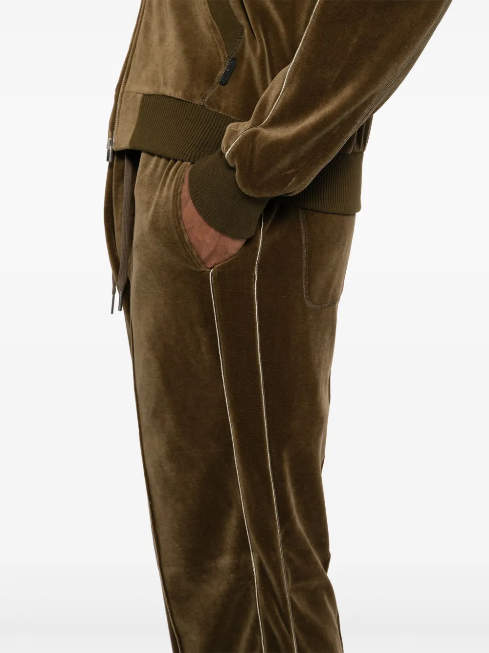 TOM FORD Fluwelen trainingsbroek Groen