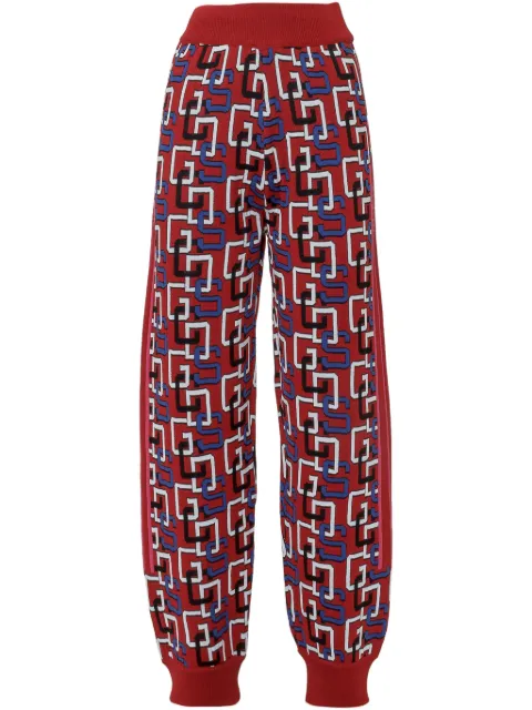GCDS logo-intarsia track pants