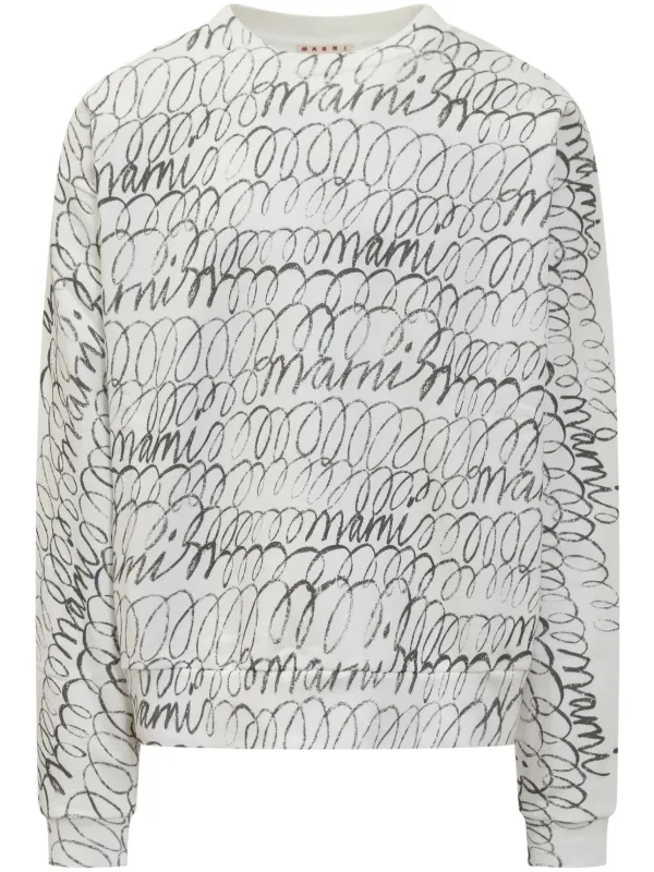 Marni Printed Sweatshirt in White