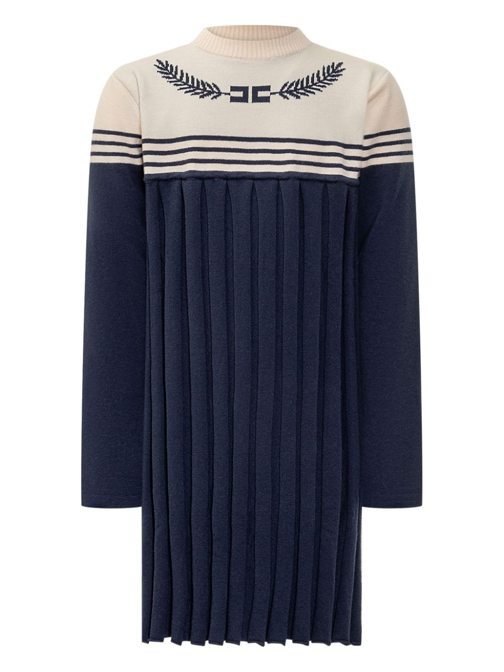 Elisabetta Franchi La Mia Bambina pleated dress Blauw