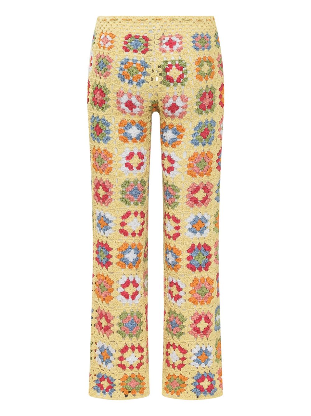 MIXIK embroidery trousers - Geel