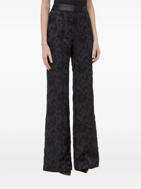 Alexis jacquard flared trousers