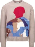 KidSuper reverse intarsia-knit jumper - Neutrals