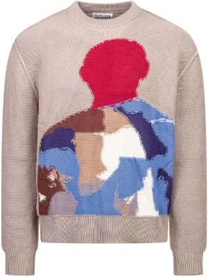 ERL Skull intarsia-knit Sweater | Brown | FARFETCH