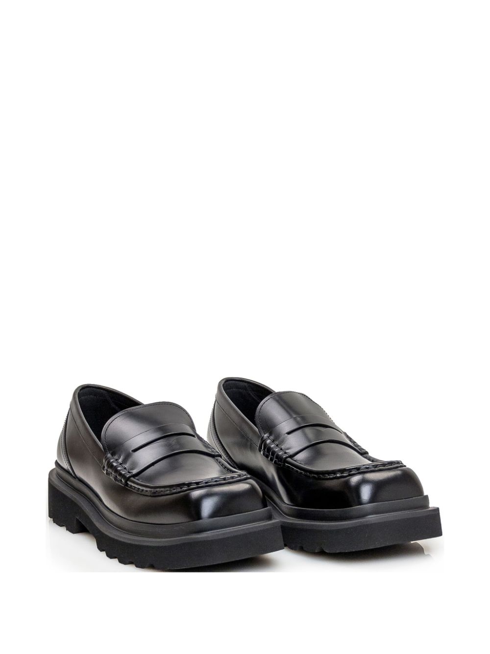 Dolce & Gabbana leather loafers - Zwart