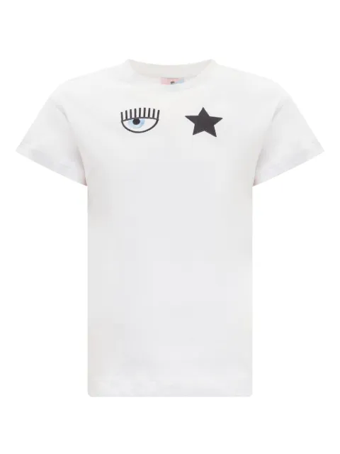 Chiara Ferragni Kids Eyelike-embroidered T-shirt