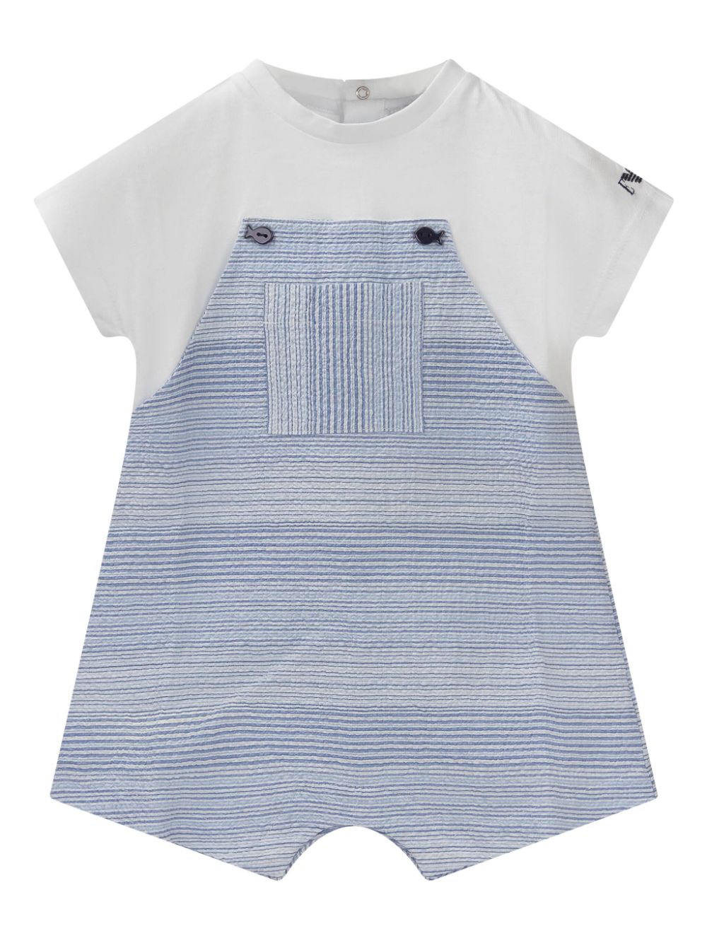 Emporio Ar i Kids Gestreepte romper Blauw