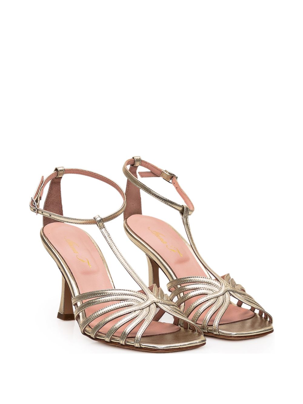 Anna F. metallic-effect sandals Goud