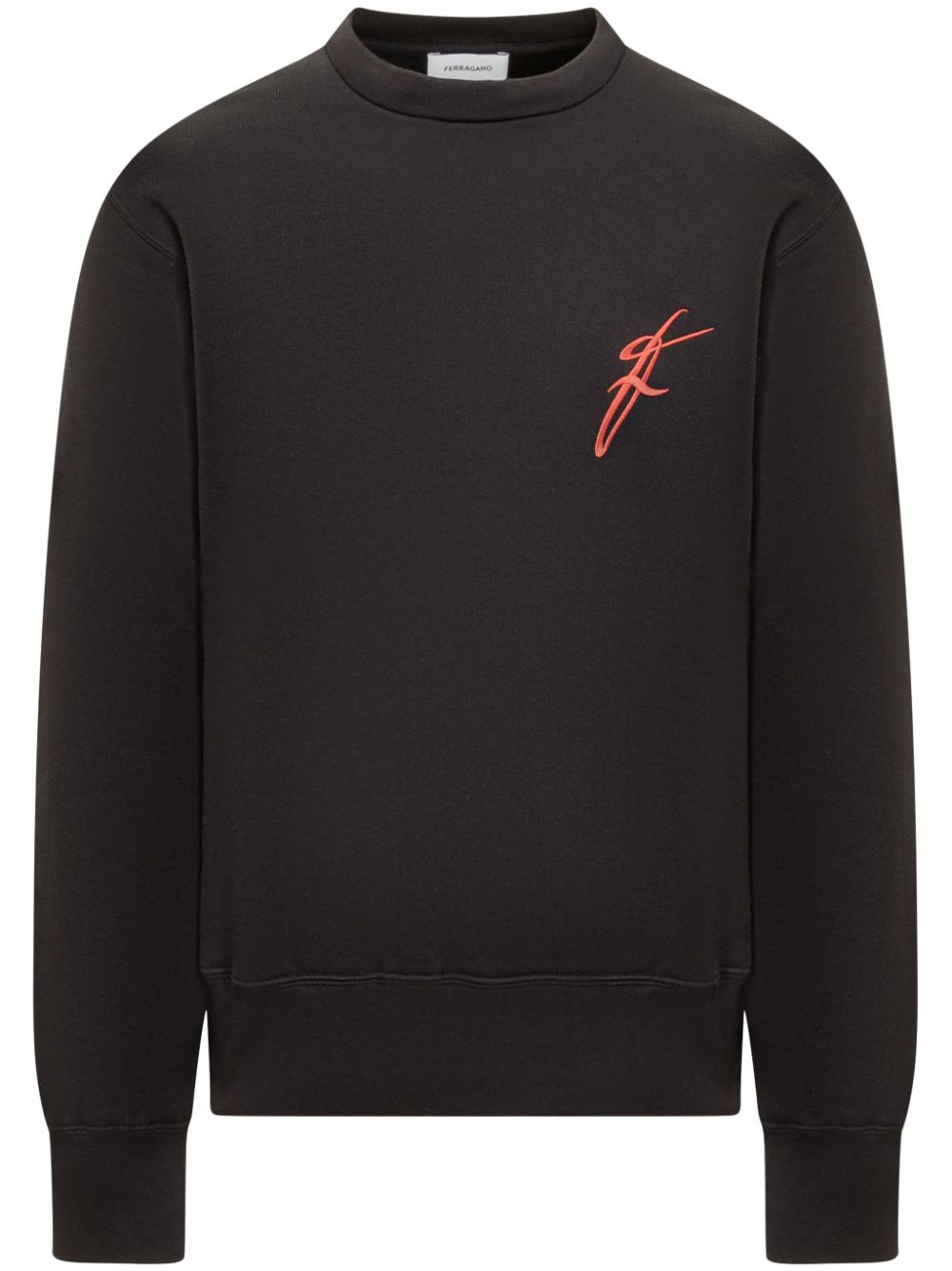 Ferragamo logo-embroidered sweatshirt - Black