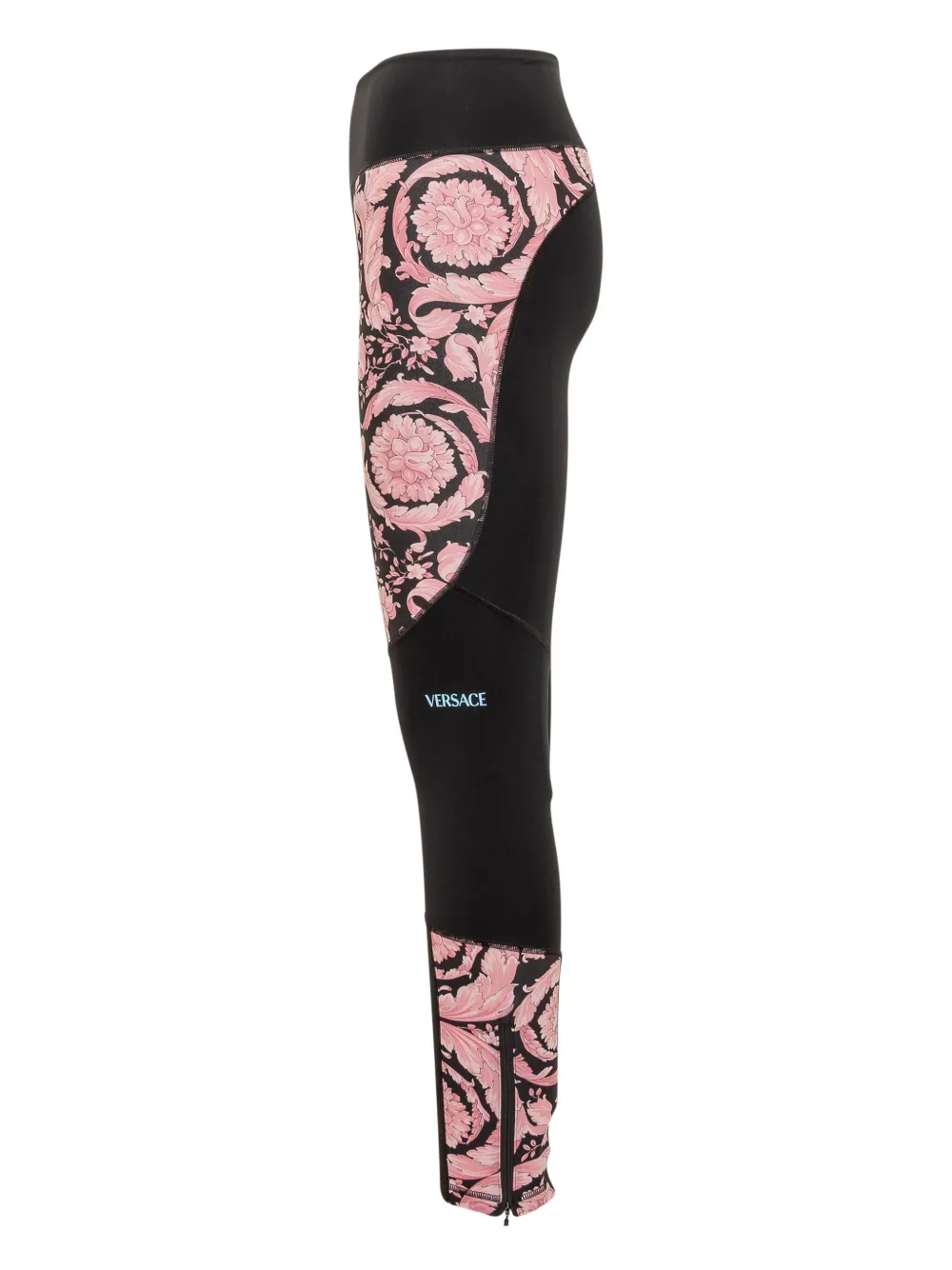Versace Barocco-print Leggings In Black