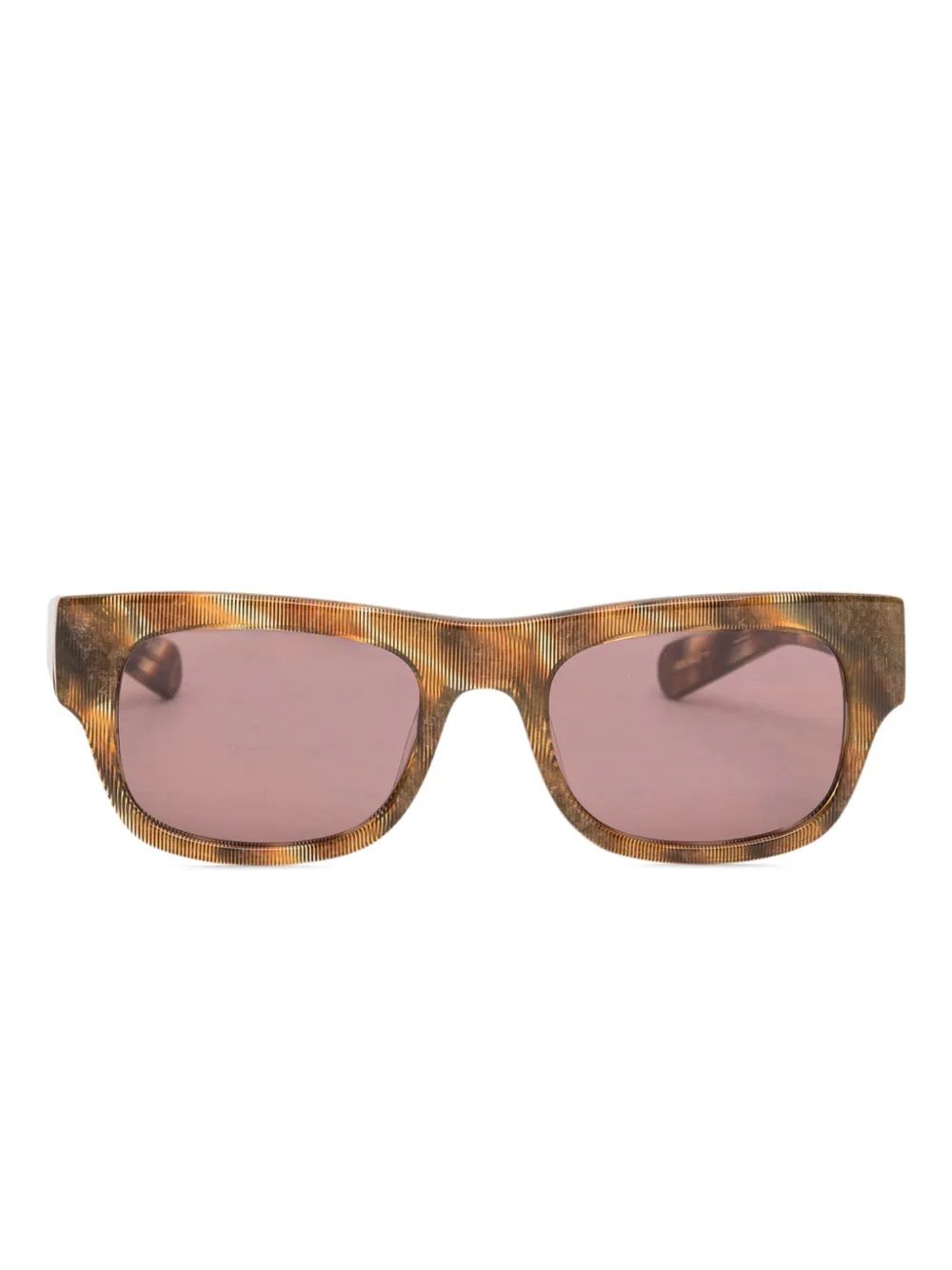 FLATLIST ribbed rectangle-frame sunglasses Bruin