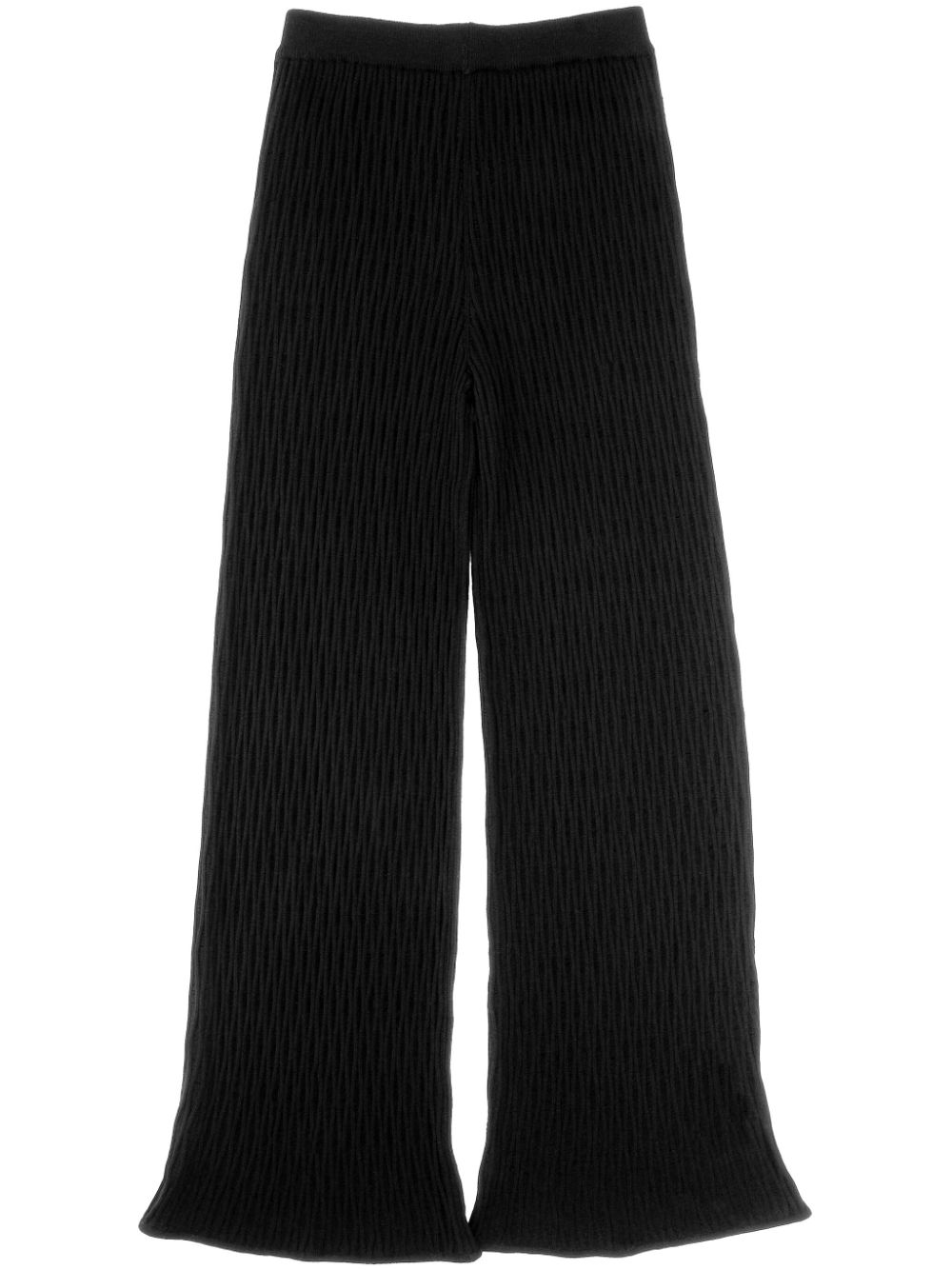 merino-wool flared pants