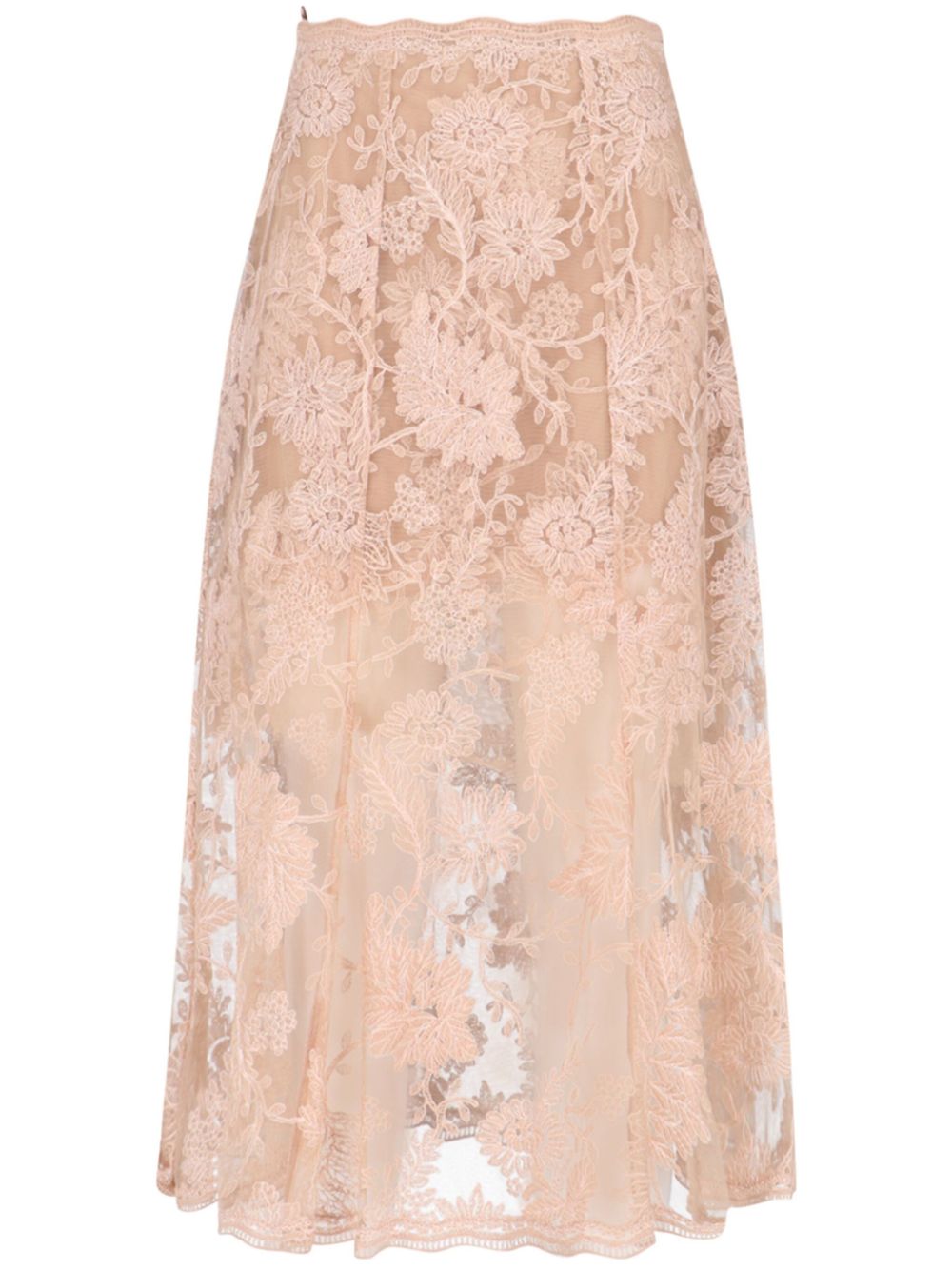 Ermanno Scervino pleated lace midi skirt - Pink