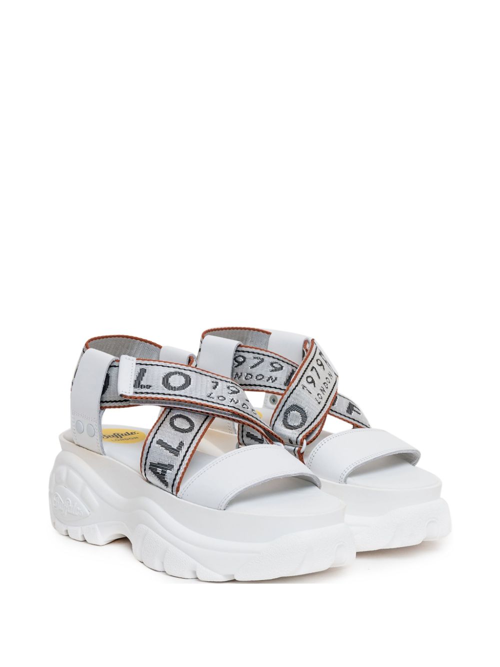 Buffalo logo sandals - Wit