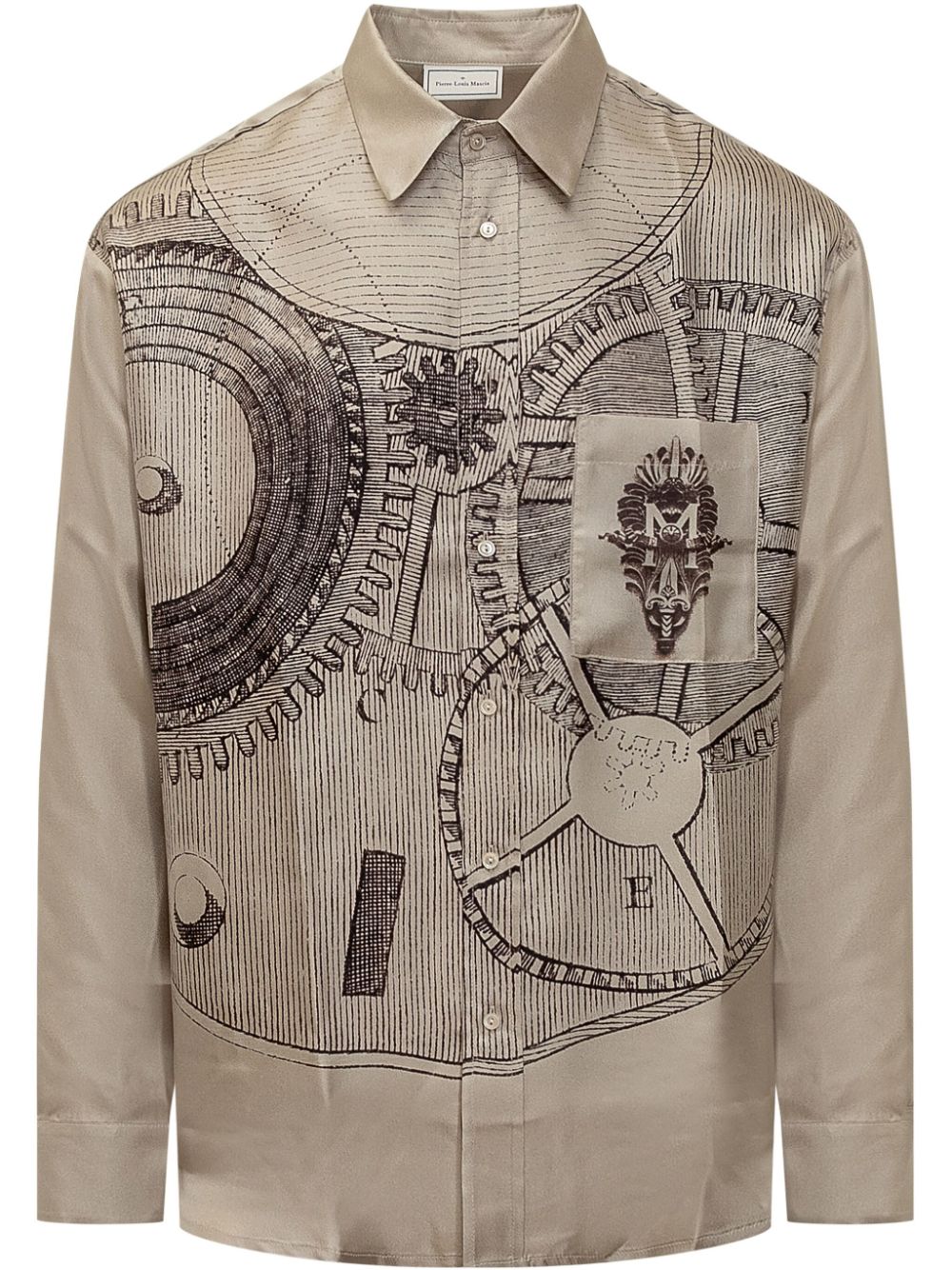 Pierre-Louis Mascia graphic-print shirt - Neutrals