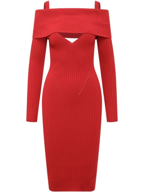 ANDREĀDAMO ribbed midi dress