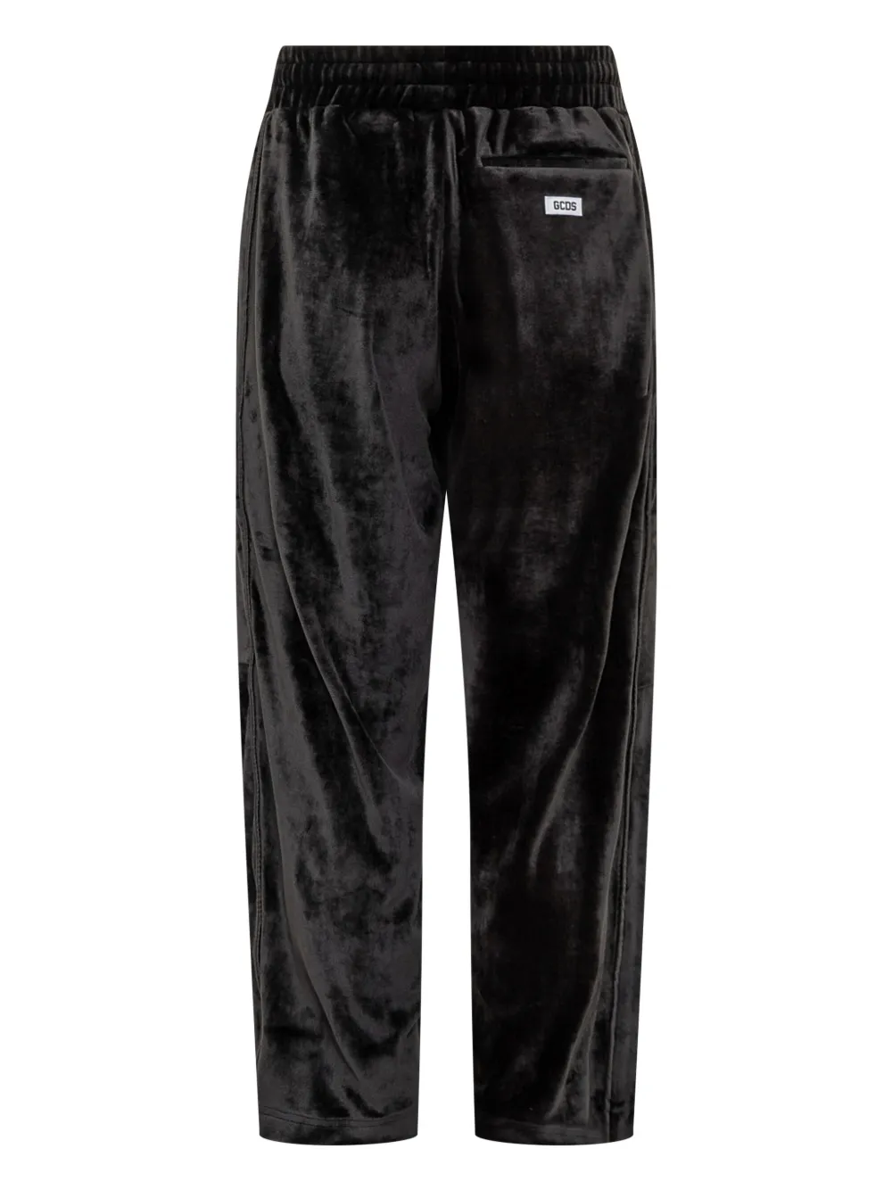 GCDS velvet trousers - Zwart